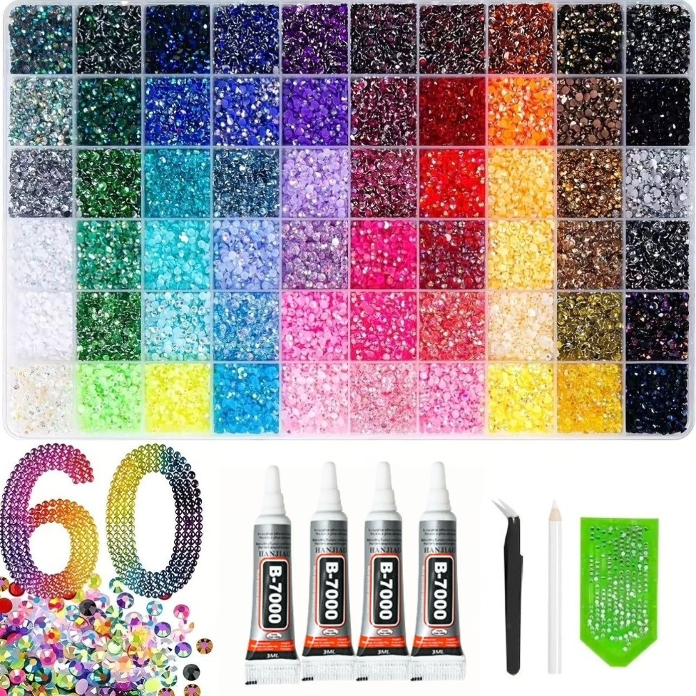 Resin Jewelry Kit - Multicolor hars strass steentjes set, sprankelende