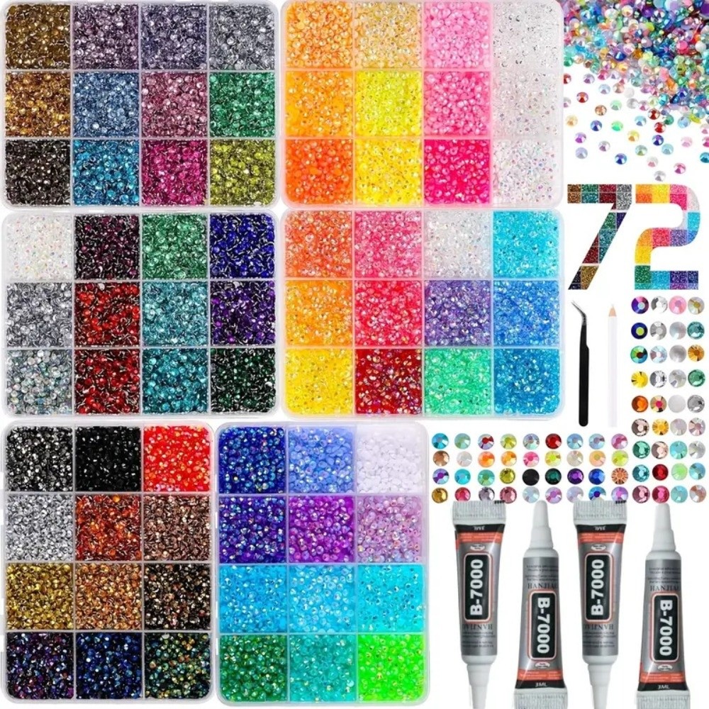 Resin Jewelry Kit - Multicolor hars strass steentjes set, sprankelende