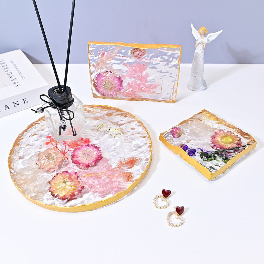 Coaster Mold Round - Schimmel DIY Kristalhars Kerst Ronde Waterrimpel
