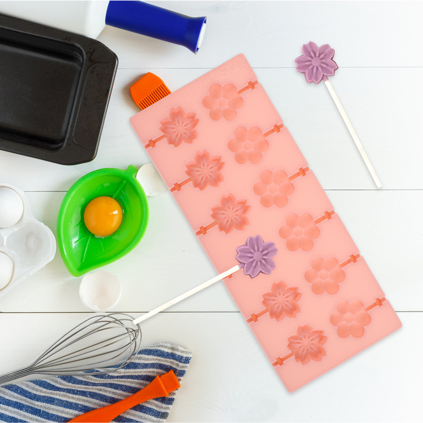 Silicone Mold Tray - Siliconen lollyvorm van voedingskwaliteit met deksel,