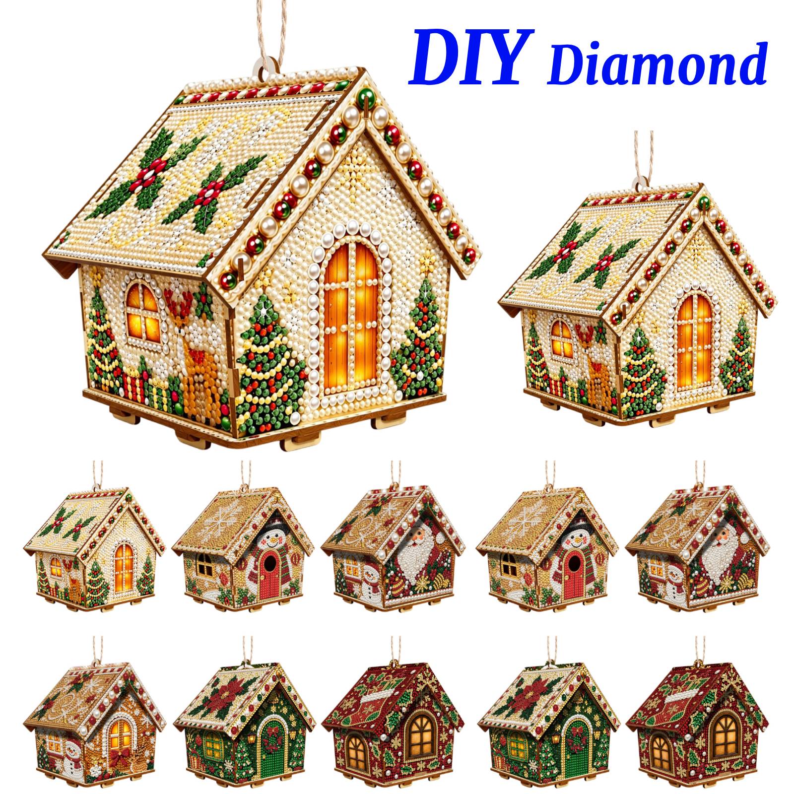Resin Craft Kit - DIY Diamant Schilderij Houten Huis Kit
