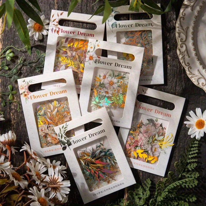 Vintage botanische stickerflak - Gold Foil Flakes recensie en prijs