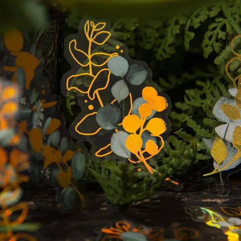 Vintage botanische stickerflak - Gold Foil Flakes recensie en prijs
