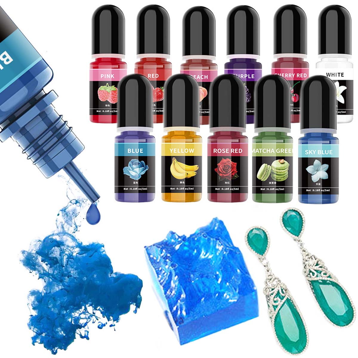 5 ml/Fles Epoxyhars Pigment Vl - Resin Pigment Set recensie en prijs